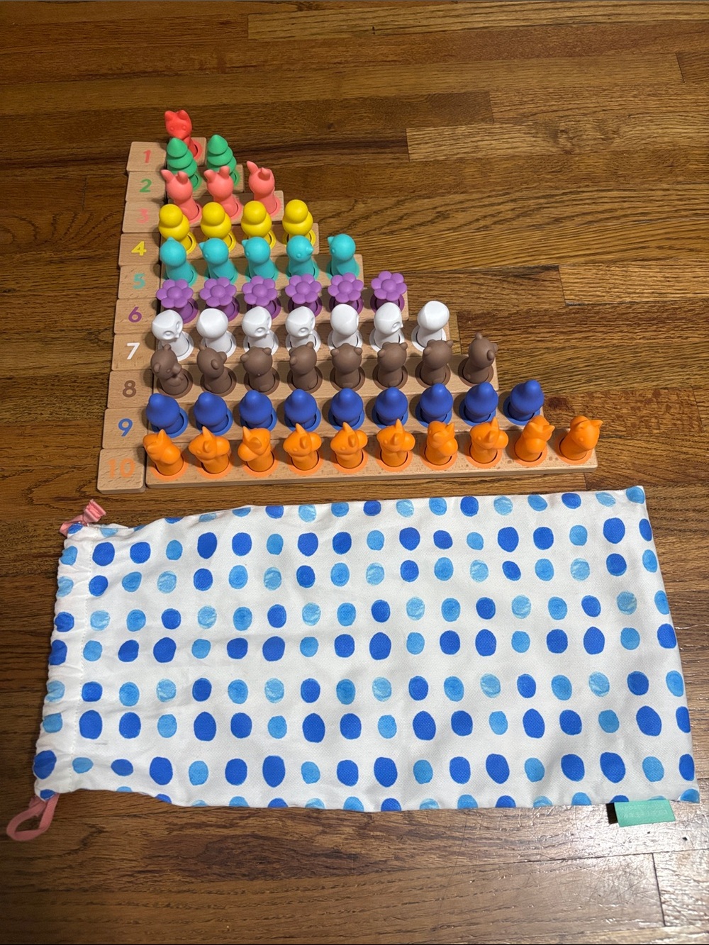 Lovevery Montessori Math Bars and Number Tiles set from Problem Solver Play Kit